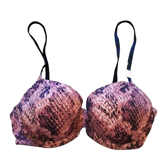 NWT Victoria's Secret Lightly Lined Snakeskin Bra SZ 32D - Picture 1 of 3